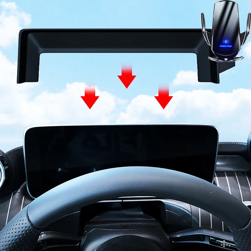 

Автомобильный держатель для телефона для Mercedes-Benz C Class W206 2022 GLC X253 2023 экран фиксированный базовый навигационный кронштейн Подставка для беспроводной зарядки