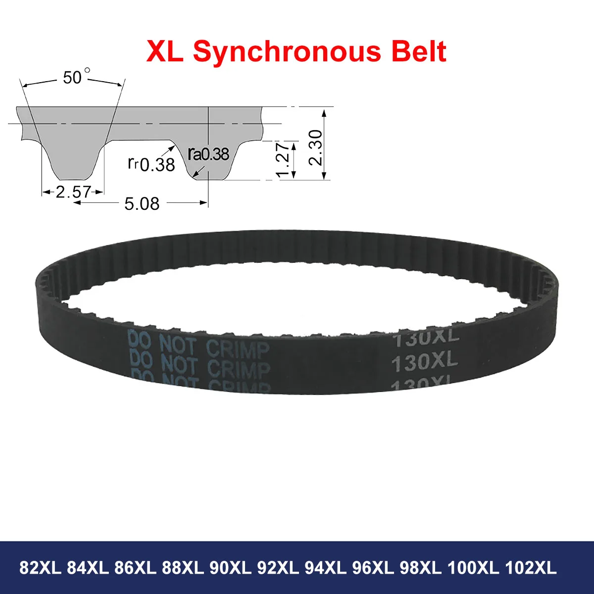 

1Pcs XL Timing Belt 82 84 86 88 90 92 94 96 98 100 102XL Width 10mm 12.7mm Rubber Synchronous Belt Drive Belt
