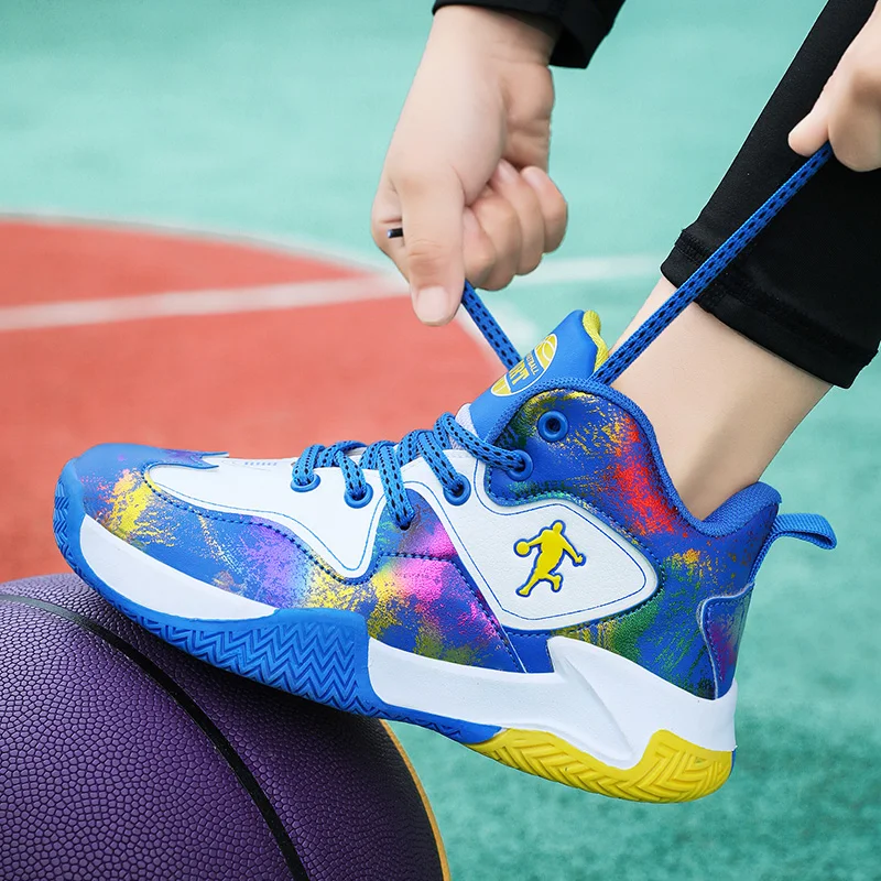 2022 Children's Basketball Sneakers Cushion Anti-skid Neutral Training Basketball Shoes Children's Comfortable Basketball Shoes