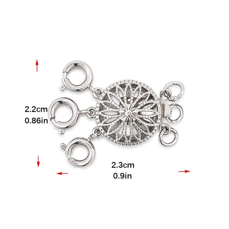 

Layered Necklace Clasp Magnetic Jewelry Single Double Triple Clasps Separator for Stackable Necklaces & Chains Bracelets