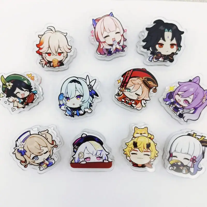 

Зажимы для бумаг Genshin Impact, канцелярские принадлежности для учителей, школьников, канцелярские принадлежности, держатель страниц для детей