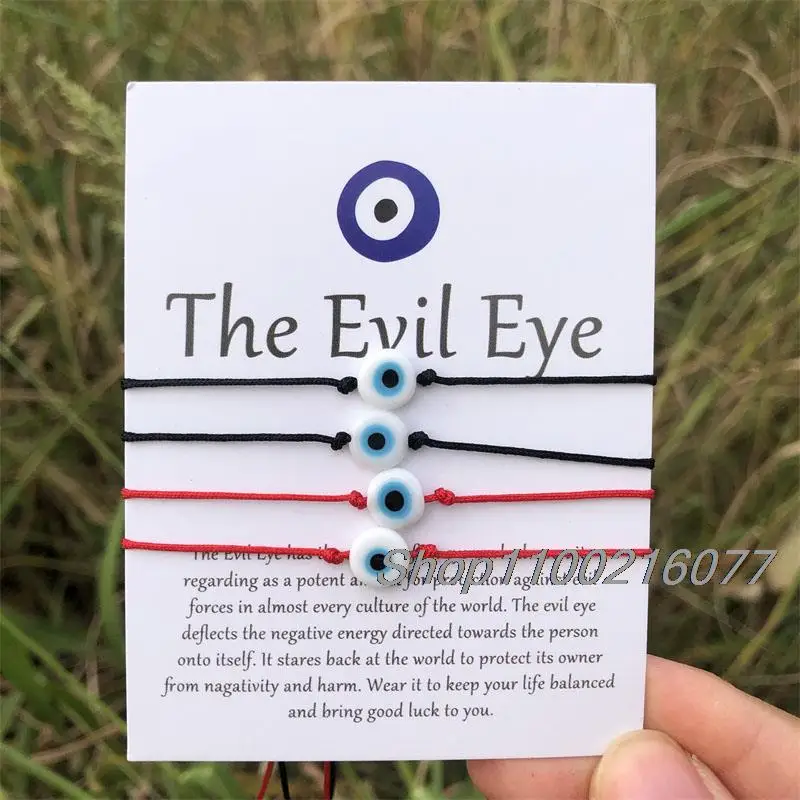 

New Blue Evil Nazar Eye Charm Bracelet Lucky Red String Rope Braided Friendship Bracelets For Women Statement Jewelry Gifts