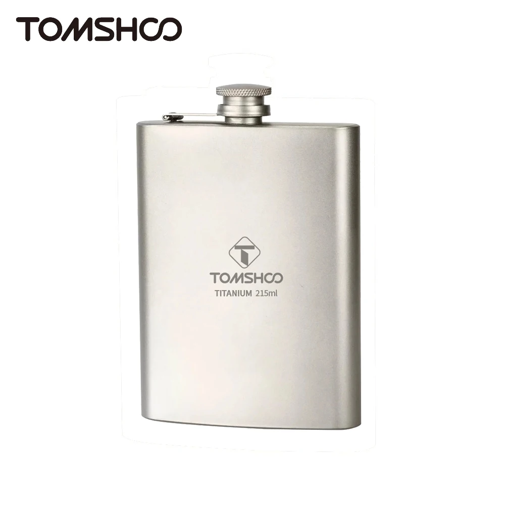 

Tomshoo Outdoor Titanium Flagon Alcohol Flask Whisky Portable Pocket Liquor Bottle 215ml Camping Supplies Bushcraft Hiking Pot
