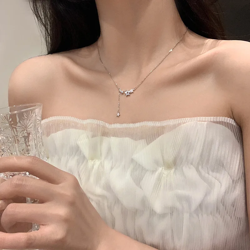

Star Tassel Necklace Female Summer Light Luxury Niche Versatile Internet Celebrity Accessories Gentle Temperament Clavicle Chain