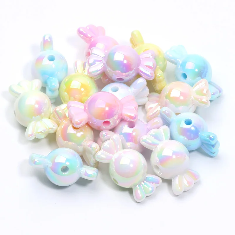 10 шт., яркие акриловые бусины для ювелирных изделий, 11 х21 мм