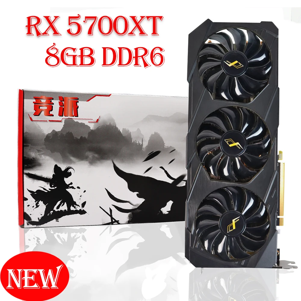 Новая графическая карта RX 5700 XT PCI-E 4 0 X16 8 Гб GDDR6 256Bit 3DP HD видеокарты для AMD Radeon RX5700XT