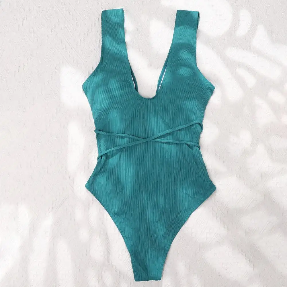 

Wire Free Swimsuit High Elasticity Green Hollow Out One-piece Summer Elegant Casual Women's Dresses/Dress For Women 2022