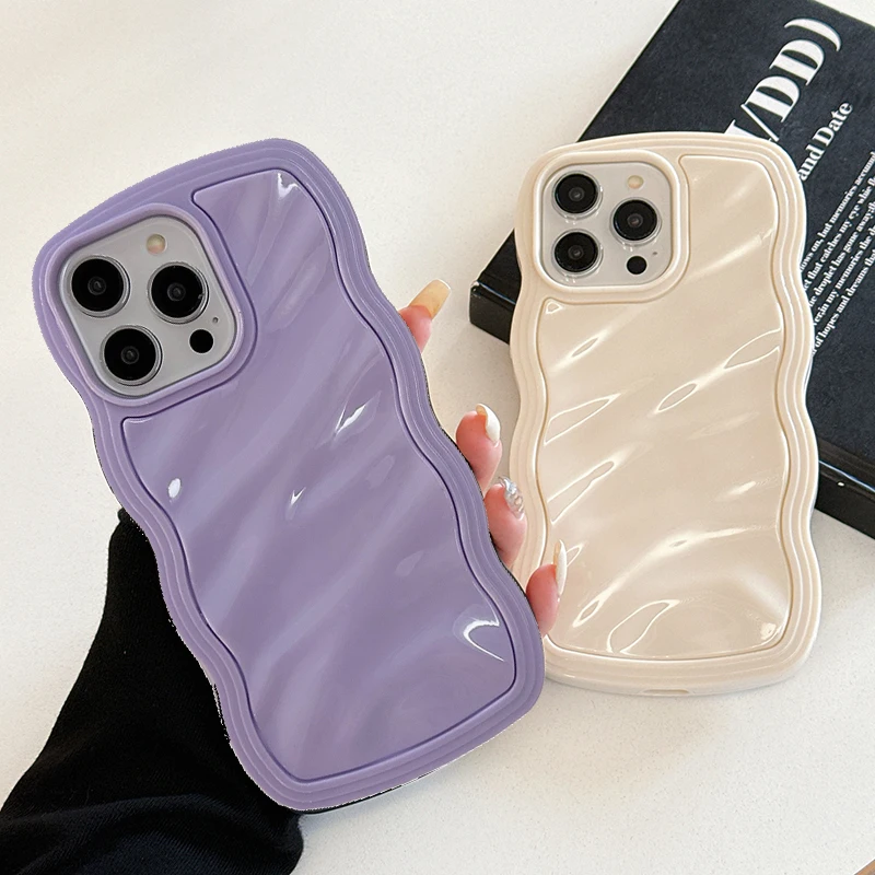 3D волнистые линии вьющиеся волны ударопрочный чехол для телефона iPhone 15 Pro Max 16 14 13
