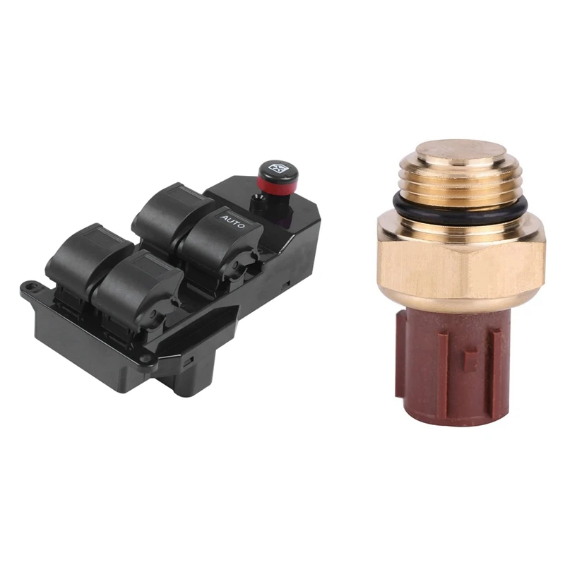 

Black Electric Power Window Switch For Honda Crv Cr-V 2002-2006 & Radiator Coolant Fan Water Temperature Sensor Switch