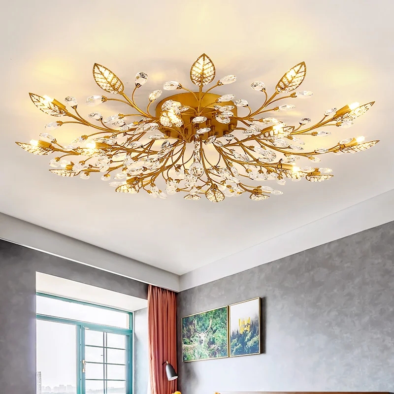 

Crystal Chandelier Ceiling Chandeliers Lustre LED Cristal Light For Living Room Bedroom Kitchen Indoor Lighting Fixture Lights