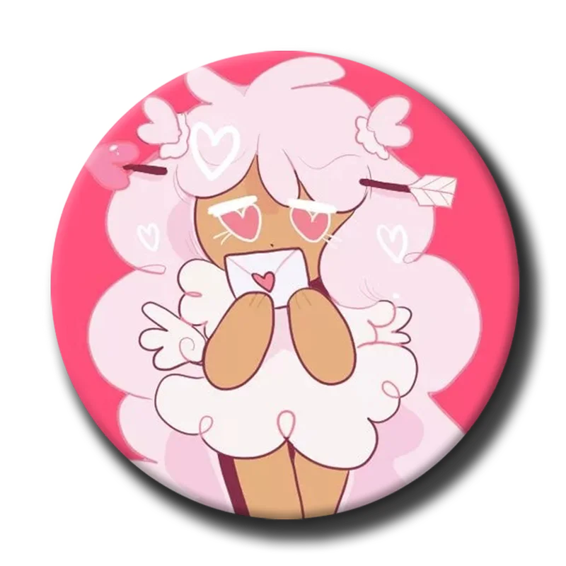 

Cookie Run Espresso Pure Vanilla Kingdom With Soft Button Pin Funny Metal Cartoon Badge Metal Decor Creative Brooch Gift Custom