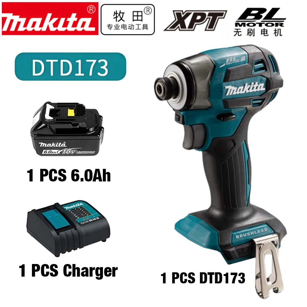 

Makita DTD173 синяя бесщёточная ударная отвертка 180 Нм