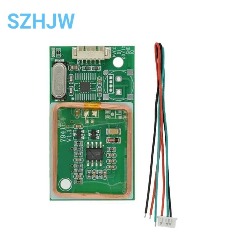 Модуль RFID-считывателя UART, беспроводной модуль для считывания карт 125 кГц, EM4100, 8 см, 5 в постоянного тока для arduino, IC-карты, наборы датчиков присутствия печатных плат, 1 шт.