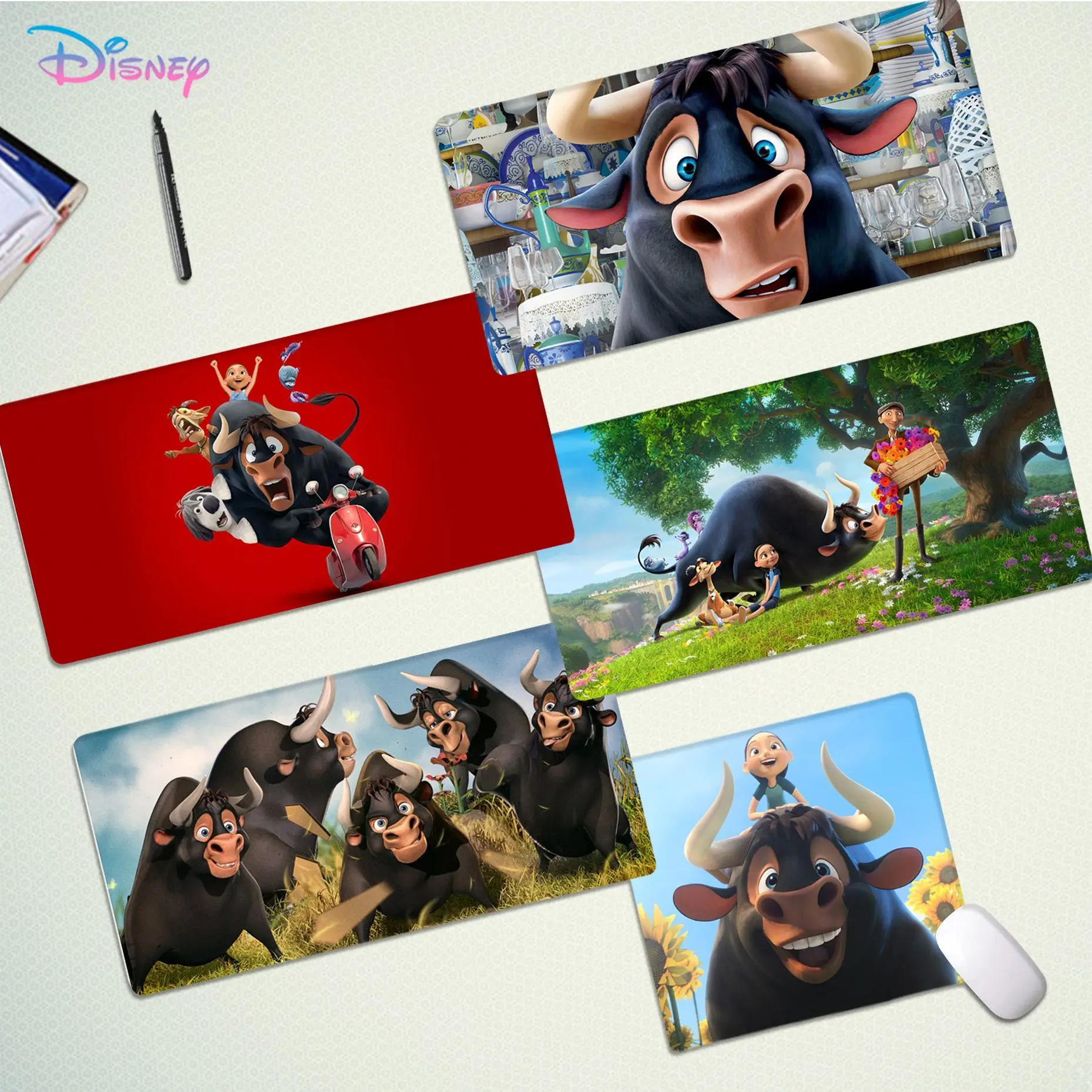 

Disney Ferdinand Mousepad In Stocked Laptop Gaming Mice Mousepad Size For Large Edge Locking Game Keyboard Pad