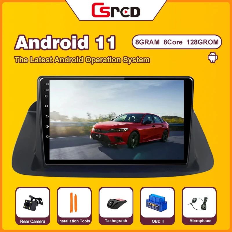 Csred Android 11 автомобильный радиоприемник для Honda Accord 8 SPIRI CU CW Acura TSX 2008-2013