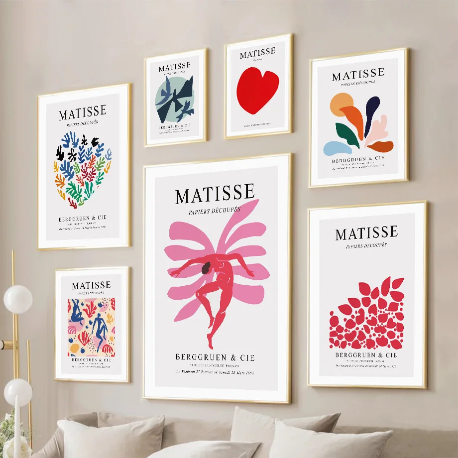 

Heart Grass Bird Girl Lines Matisse Abstract Wall Art Canvas Painting Posters And Prints Wall Pictures For Living Room Decor