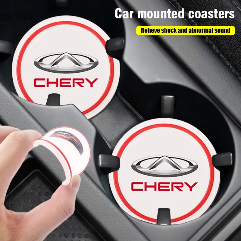 

Car Coasters PVC Transparent Anti Slip Cup Mats for Chery Tiggo 7 2 Pro 5x 5 4 3 8 T11 Arrizo 3 5 Gx EQ7 Fora QQ IQ Accessories