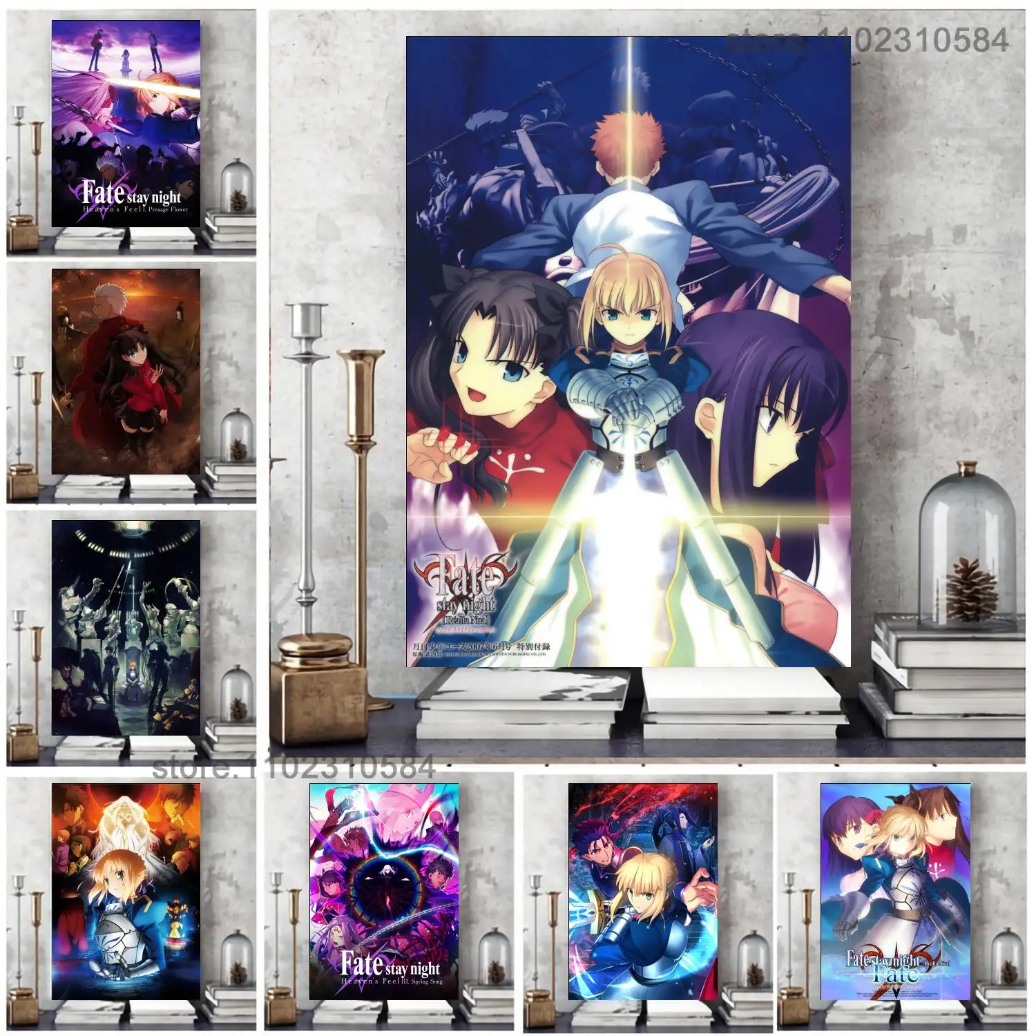 

Fate Stay Night Zero Anime Poster Wall Art Canvas Posters Decoration Art Poster Personalized Gift Modern Family bedroom Painting