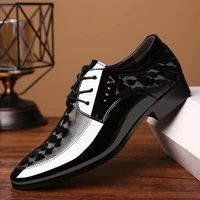 men dress shoes leather wingtip carved italian formal oxford plus size pu leather business shoes office luxury shoes new