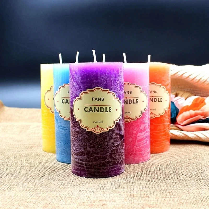 

Colorful Soy Wax Scented Candles for Wedding Home Decoration Household Pillar Candles for Party Emergency Candles Wedding Gifts
