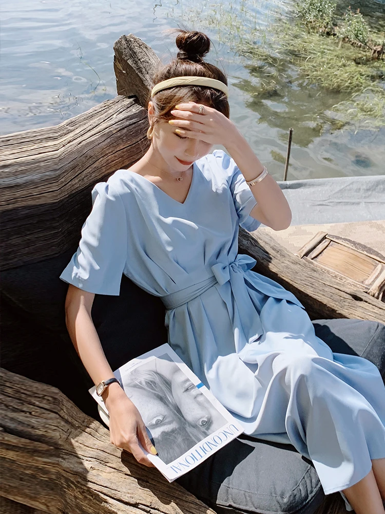 Платье Другой Лето Однотонное