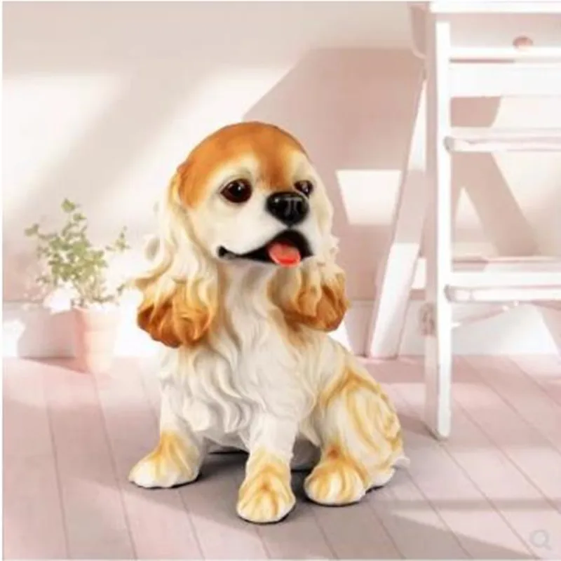 

European style cute dog statue crafts, home office study table top decoration art, birthday gift