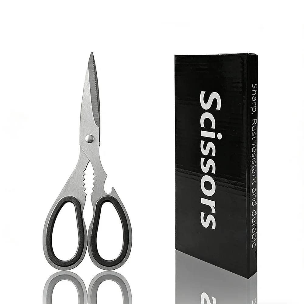 Многофункциональные Острые Ножницы doбели из нержавеющей стали, ножницы для куриных костей из цельной стали, кухонный инструмент, открывалка для бутылок
