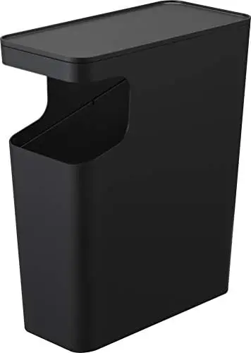 

Tower Side table and Trash can Black Rain barrel water collector Desk trash can Kitchen garbage Tiny bin Trash can Lixeira senso
