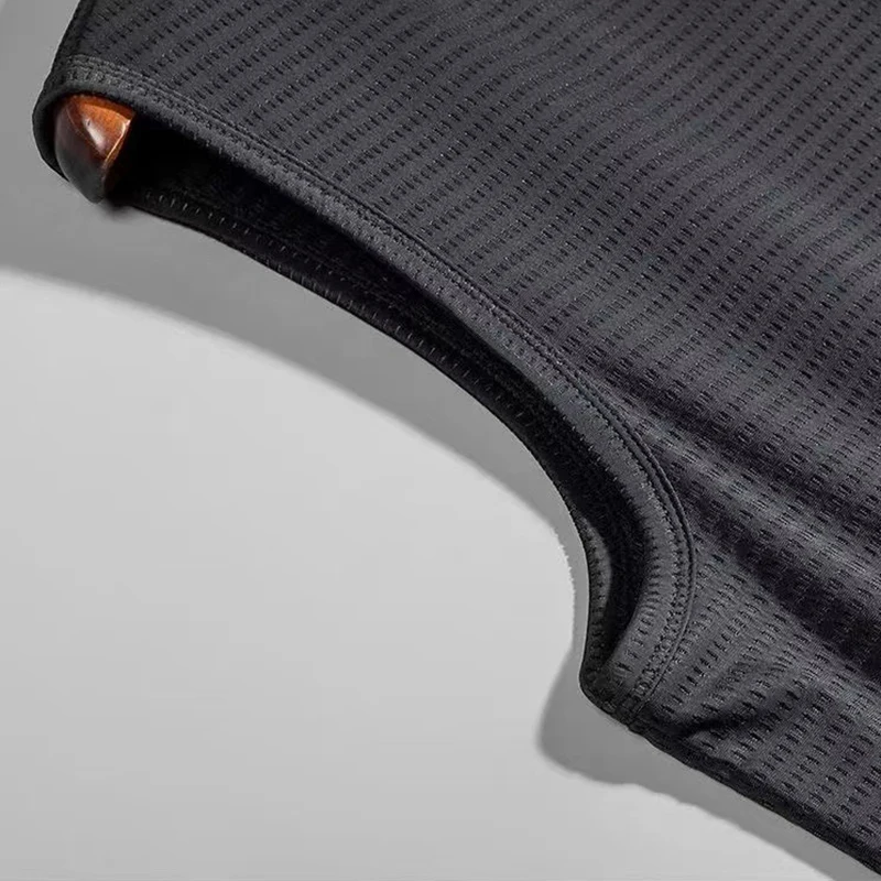 3pcs Men Summer Ice Silk Tank Tops Underwear Mens Undershirt Transparent Shirts Male Fitness Mesh Breathable Singlets 2023 New