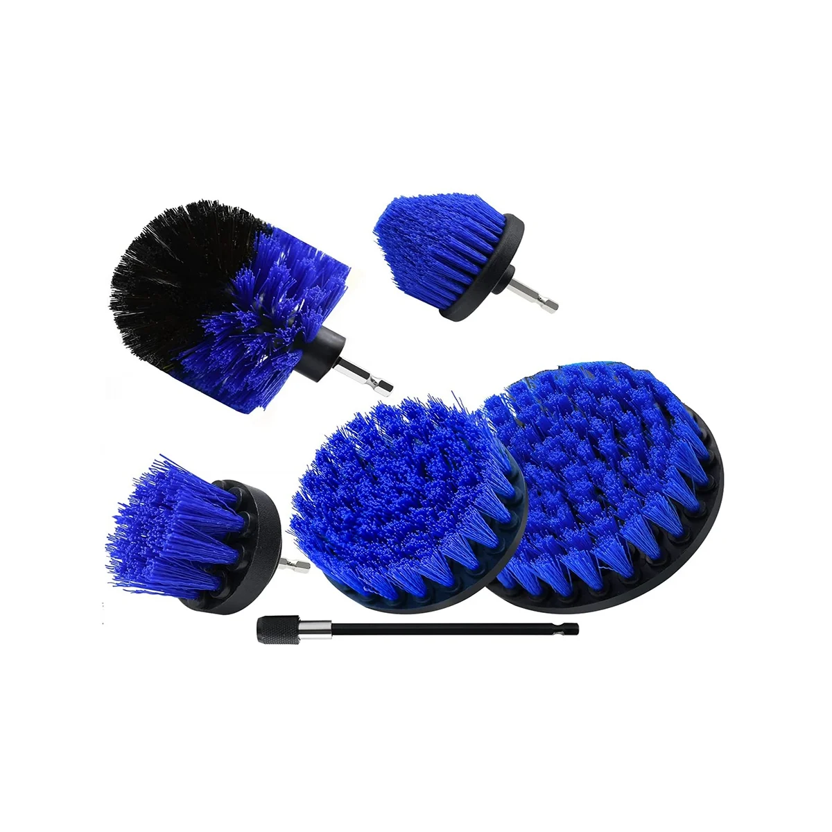 Attachment Set Power Scrubber Brush with 1Pcs Extend Long Attachment, Drill Scrub Brush for Cleaning,A