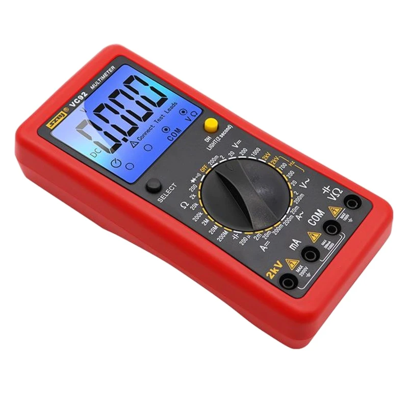 

Professional Digital Multimeter Autoranging Multitester Backlight 2KV High Voltage Measures Voltage Between Phases AC/DC
