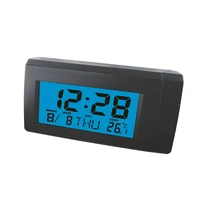 2 in 1 car automobile digital clock thermometer mini auto watch automotive month date backlight decoration ornament
