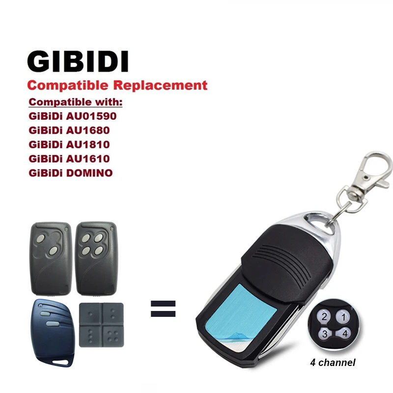 

Rolling Code GIBIDI Garage Door Remote Control 433MHz Gate GIBIDI AU1600 AU1610 AU1680 AU1810 DOMINO Command 433.92MHz Opener