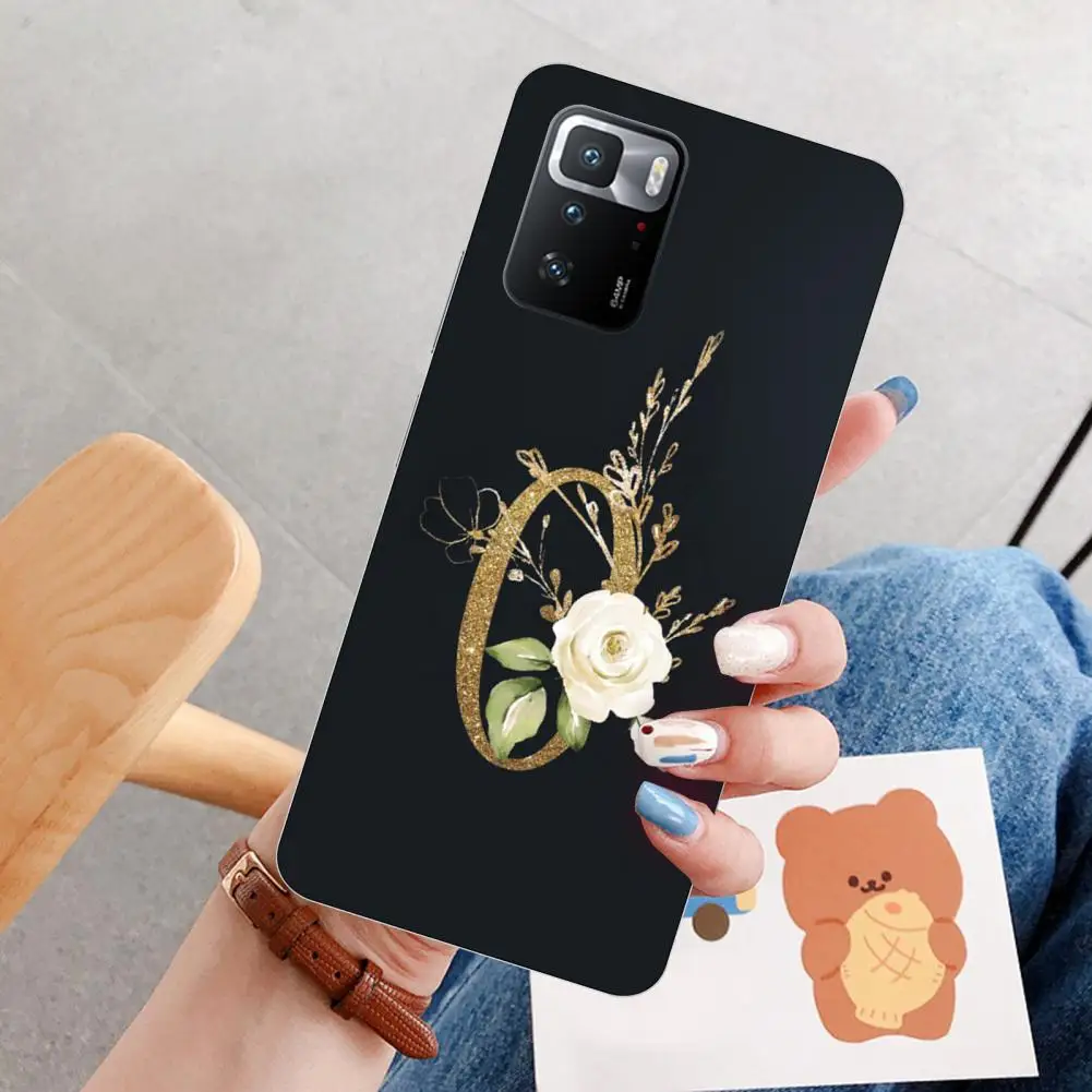 

Shockproof Flexible Letters Pattern Back Phone Bumper Shell for Redmi Note 10/Note 10S