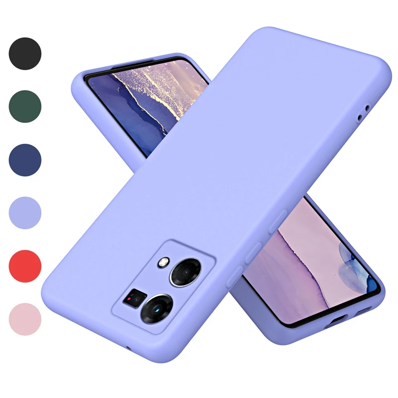 For OPPO Reno 7 z 7Z 4G A74 A75 A76 A54 A95 A96 4G Cover Funda Coque Liquid Silicone Soft TPU Phone Bumper For Realme C35