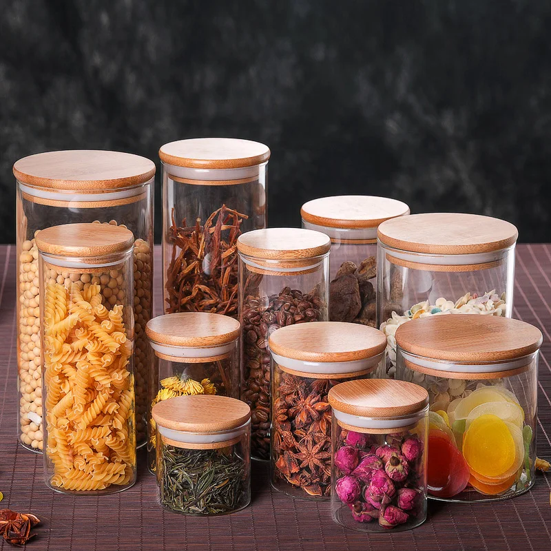 

Glass Sealed Can Food Grade Tea with Lid Tangerine Peel Storage Tank Cereals Storage Home Storage Bottle