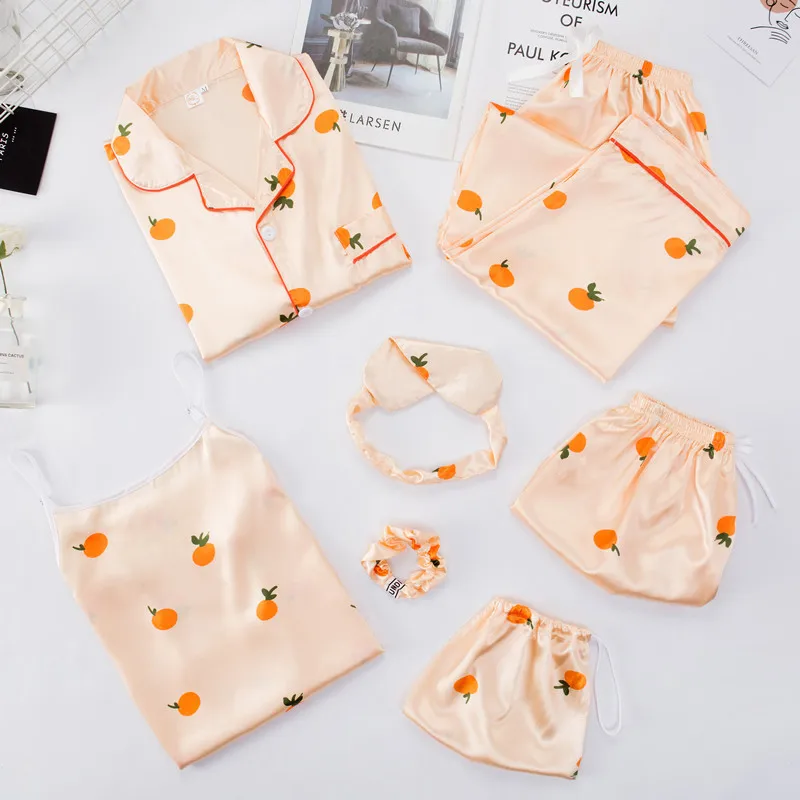 Cartoon Pajamas Set Sexy Sleepwear Women Pink Striped Full Sleeve Pyjama Women's Rayon Polyester Fashion Autumn Home NEW Clothes