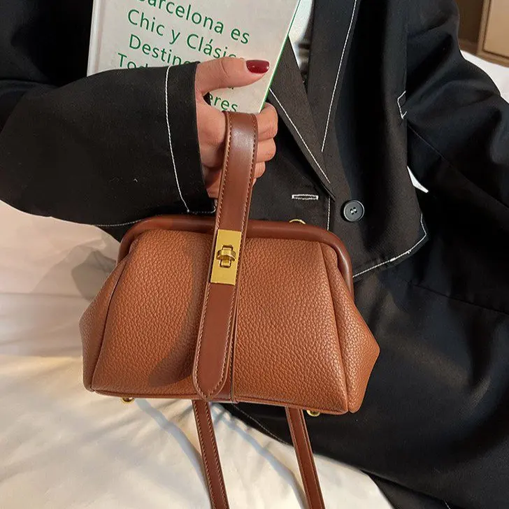 Новая дизайнерская Ретро сумка простая однотонная через плечо Роскошная