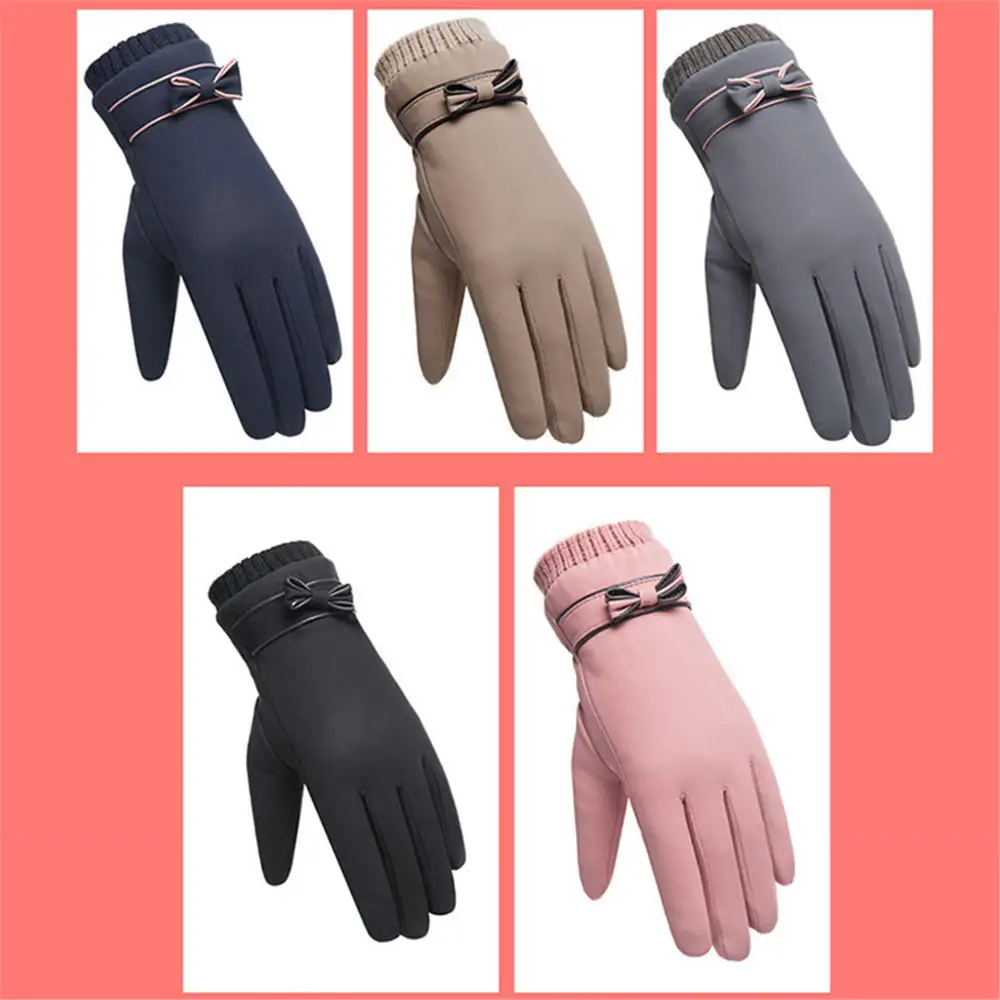 

Fashion Winter Women Touchscreen Gloves New Warmer Thermal Full Finger Mittens Waterproof Motorbike Glove