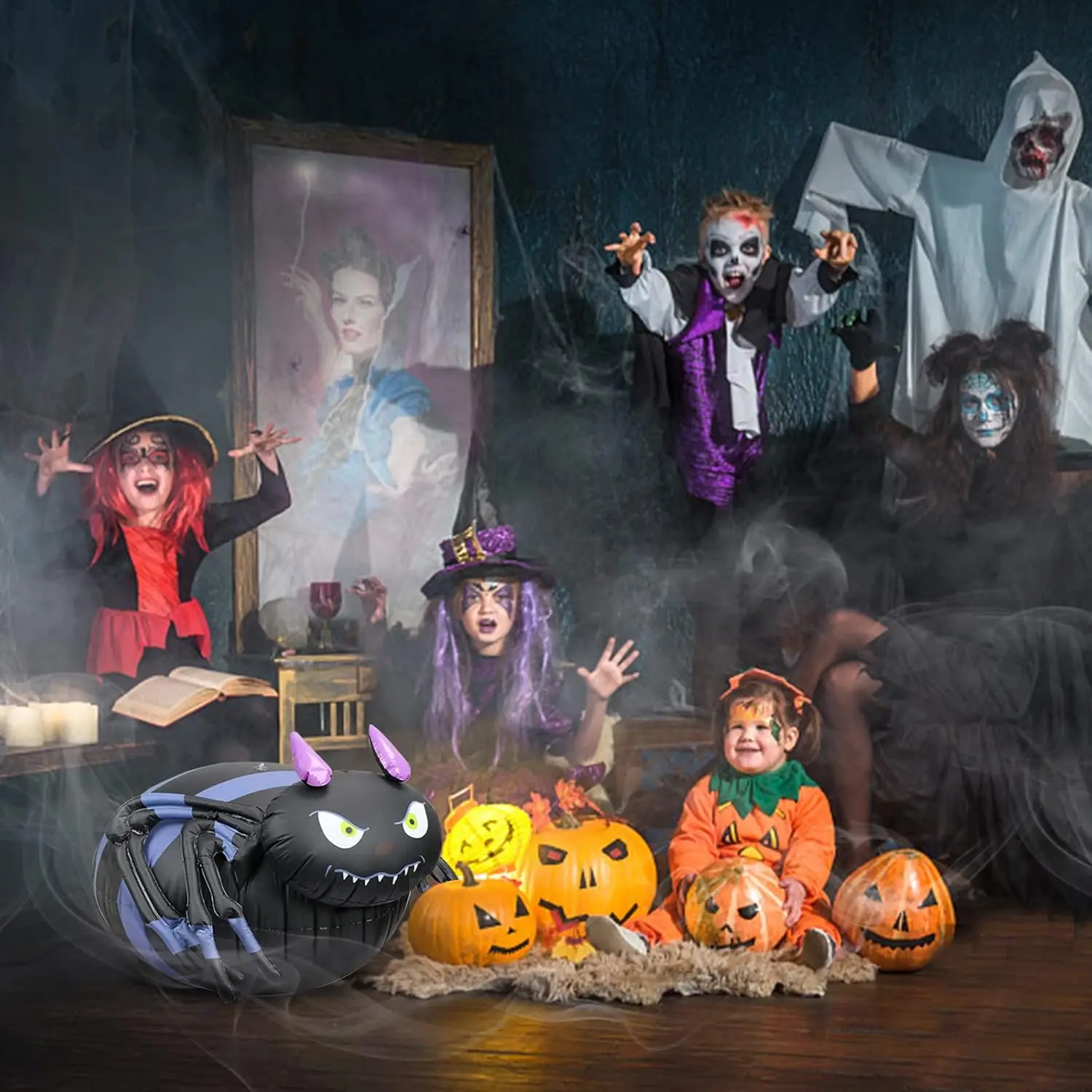 Украшения для Хэллоуина надувной паук украшения подвесные улицы