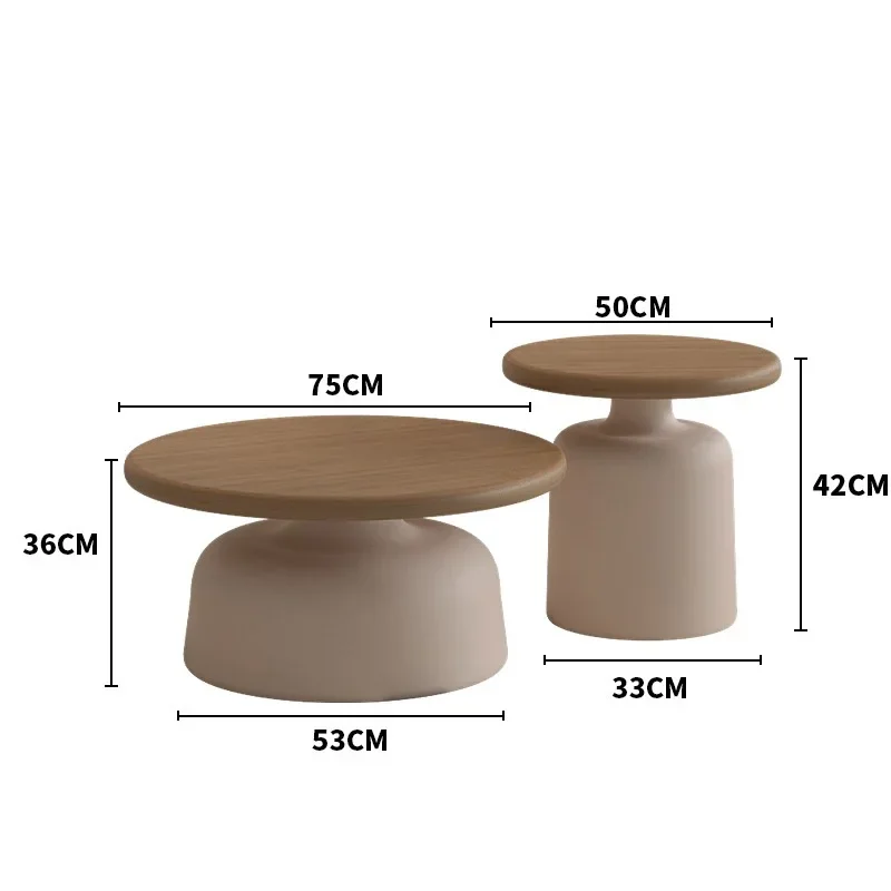 Деревянные милые журнальные столики круглые минималистичные модные современные