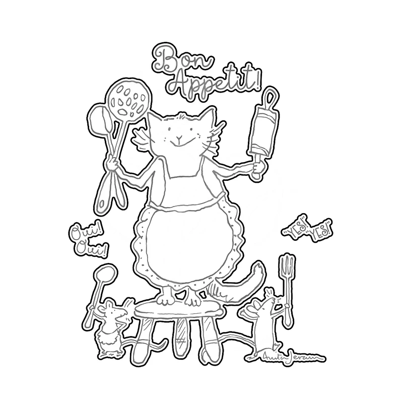 Новинка 2022 прозрачные штампы с рисунком животного кошки мамы и металлические