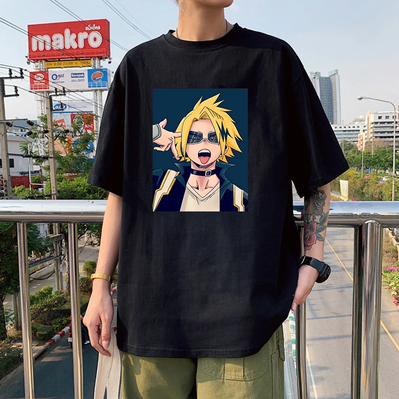 

Футболка мужская с мультяшным принтом аниме «Моя геройская Академия», Повседневная рубашка с коротким рукавом, большие размеры, кавайная, Х...