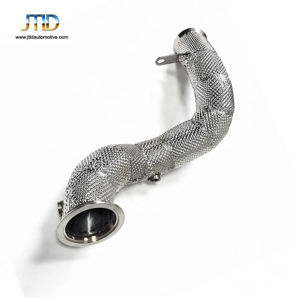 Фото Высокопроизводительный даунпайп для Mercedes-Benz W205 W213 C180 C200 C300 M274 2.0T с термозащитной обмоткой №5