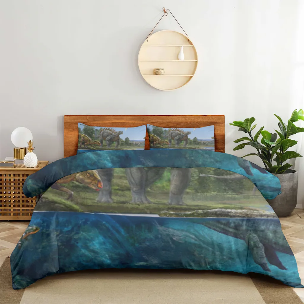 

Jurassic Dinosaur Wildlife Classic High Quality art Figure Room Home Three piece bedding Fashion items