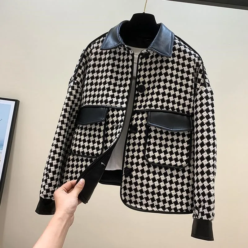 Женская уличная куртка Fried верхняя одежда свободная короткая с узором гусиные