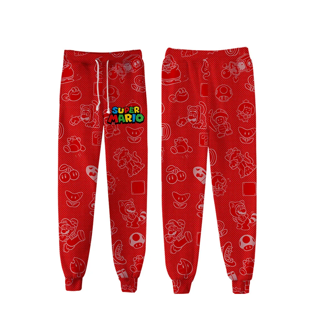 

Super Mario Bros Cartoon Sports Trousers Anime Figures Mario Luigi Yoshi 3D Printed Summer Casual Clothing Straight Leg Trousers