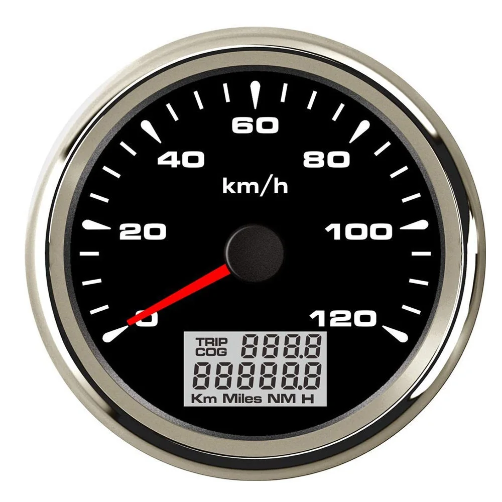 

85mm GPS Speed Gauge 120km/h 200km/h Digital Speedometer Fit Car Marine Boat Compatible with Audi A3 BMW E90
