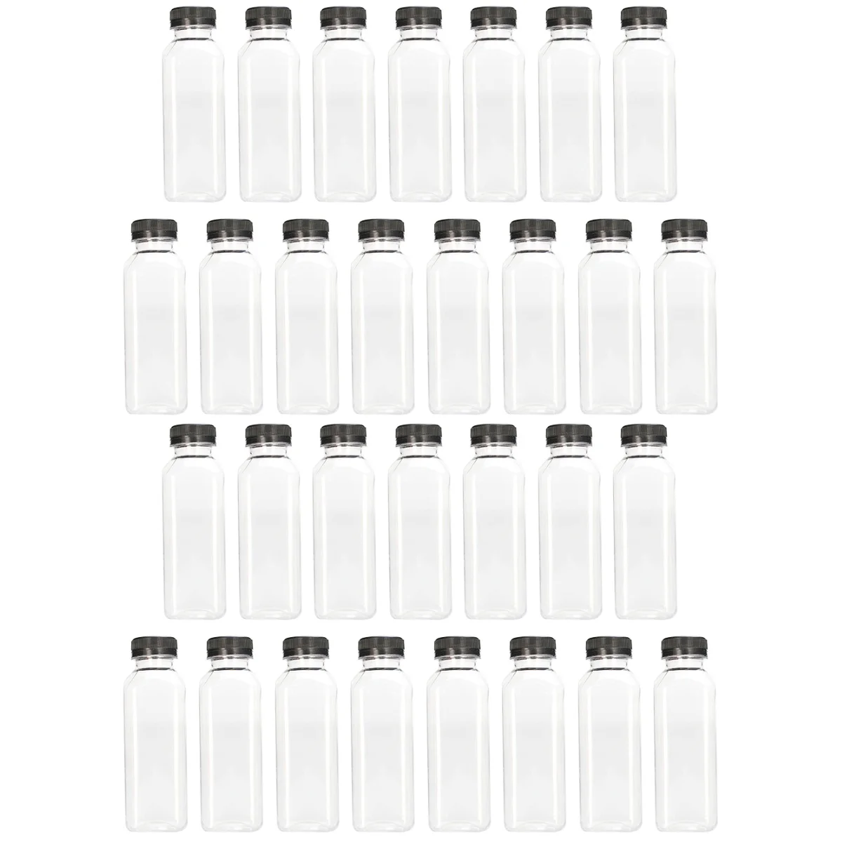 

30 pcs Empty Beverage Containers Juice Bottles with Lids for or Juice Milk