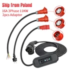 Зарядные станции для электромобилей, тип 2, 16 А, 3P, 5 м, кабель EVSE Wallbox, уровень 2, электрическое автомобильное зарядное устройство 11 кВт IEC 62196 Тип 2, бесплатная доставка